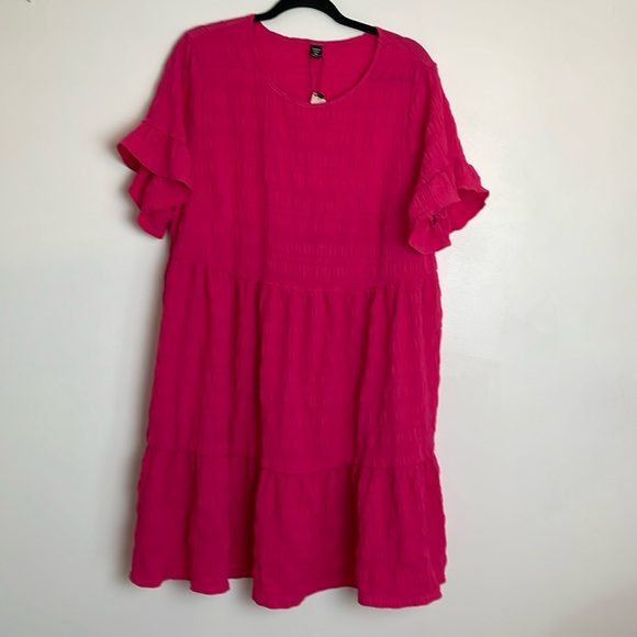 SHEIN LUNE Plus Size Bell Sleeve Smock Dress Hot Pick Size 4XL - Picture 7 of 10